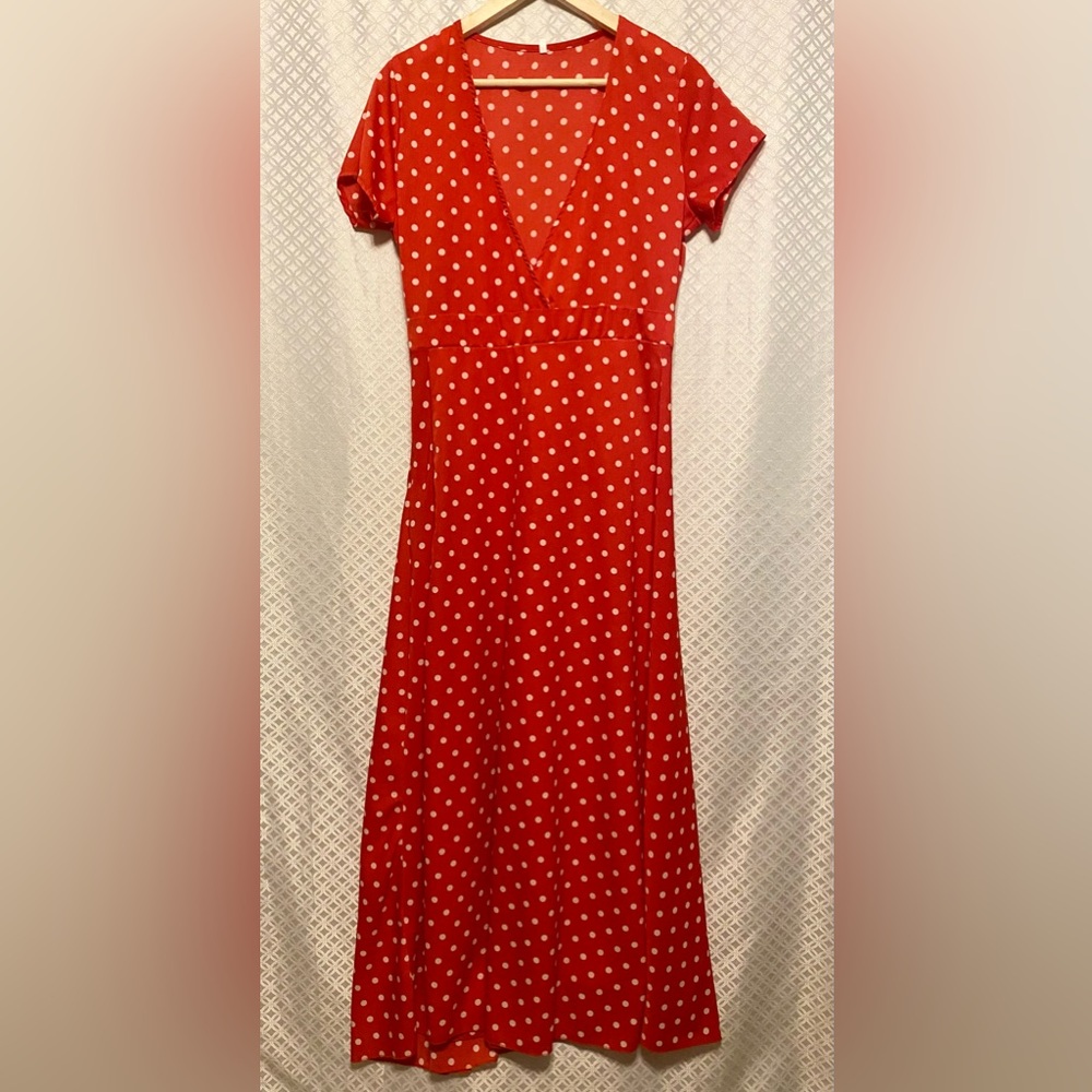 Red & White Polka Dot Maxi